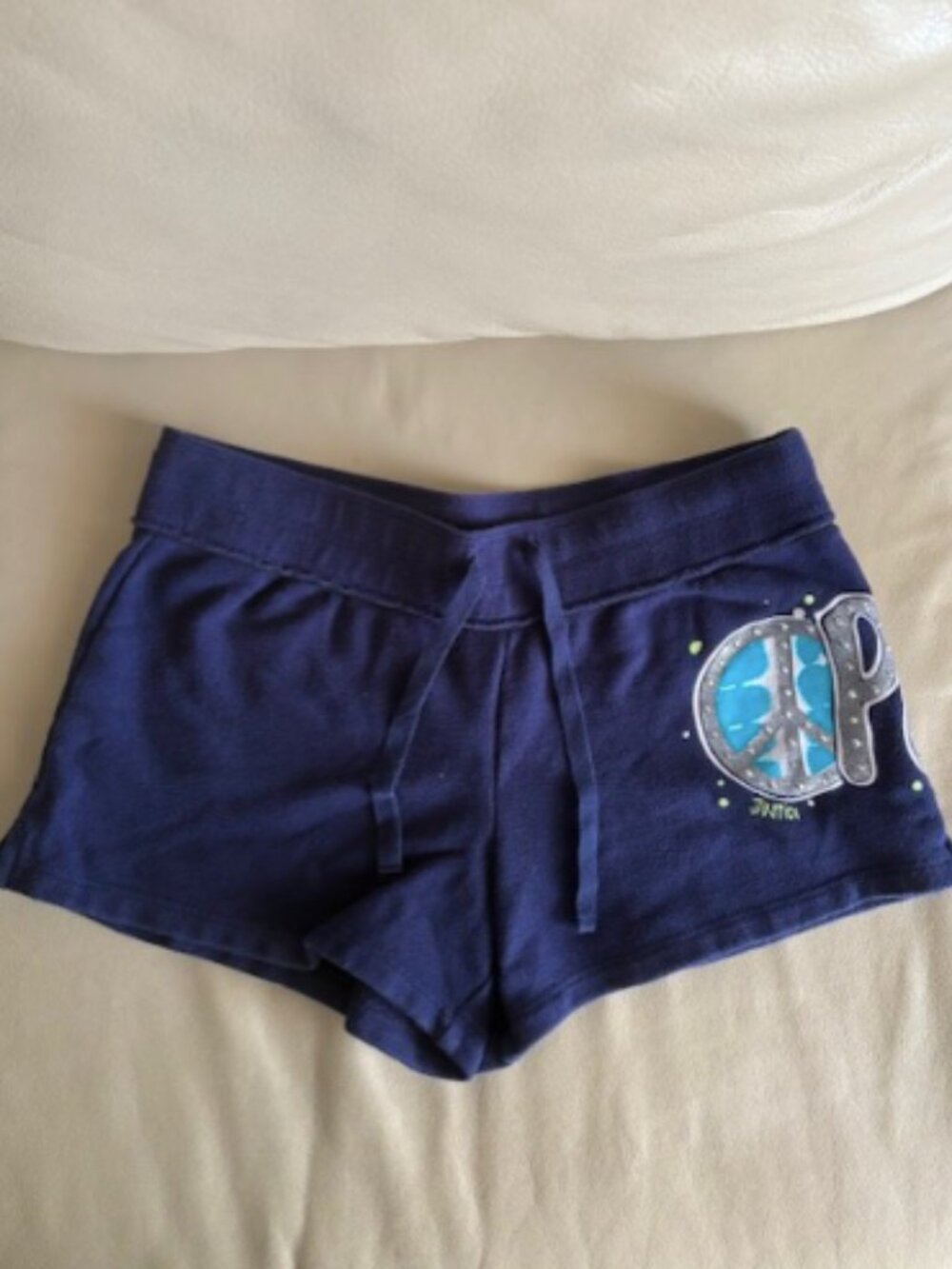 Navy Blue Shorts from Justice with Peace Decal